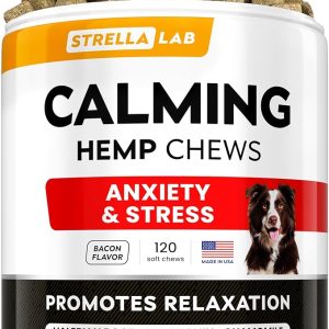 Hemp Calming Chews Dog Anxiety Relief,120 Treats